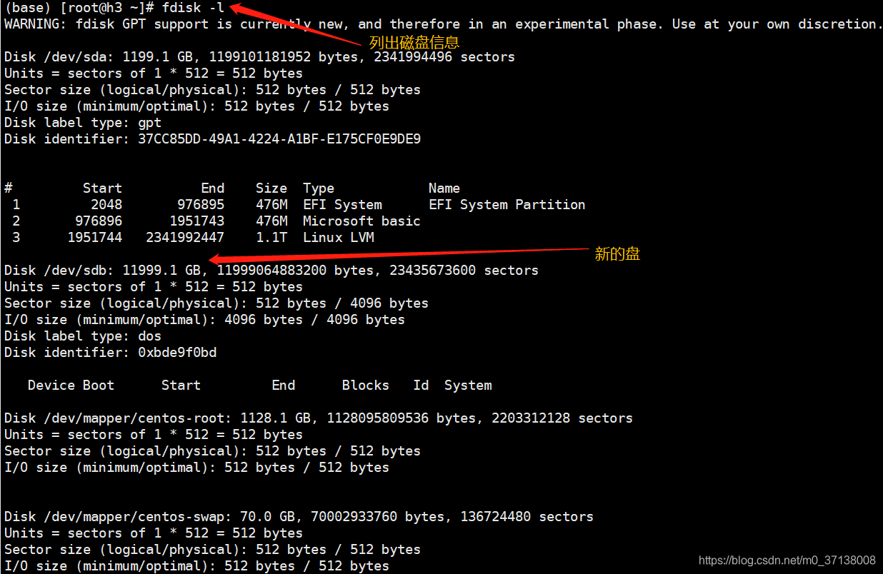 linux使用 parted 挂载新的硬盘（大于2T的硬盘）